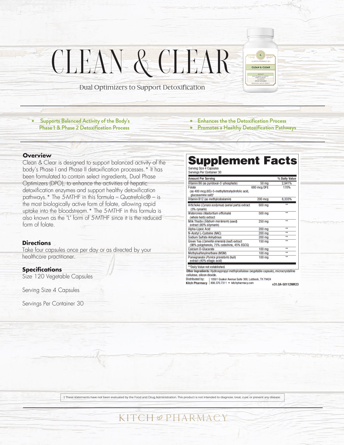 CLEAN & CLEAR (Detoxification & Liver Health)