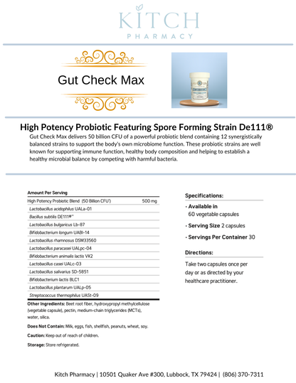 GUT CHECK MAX (Probiotic for Gut Health)