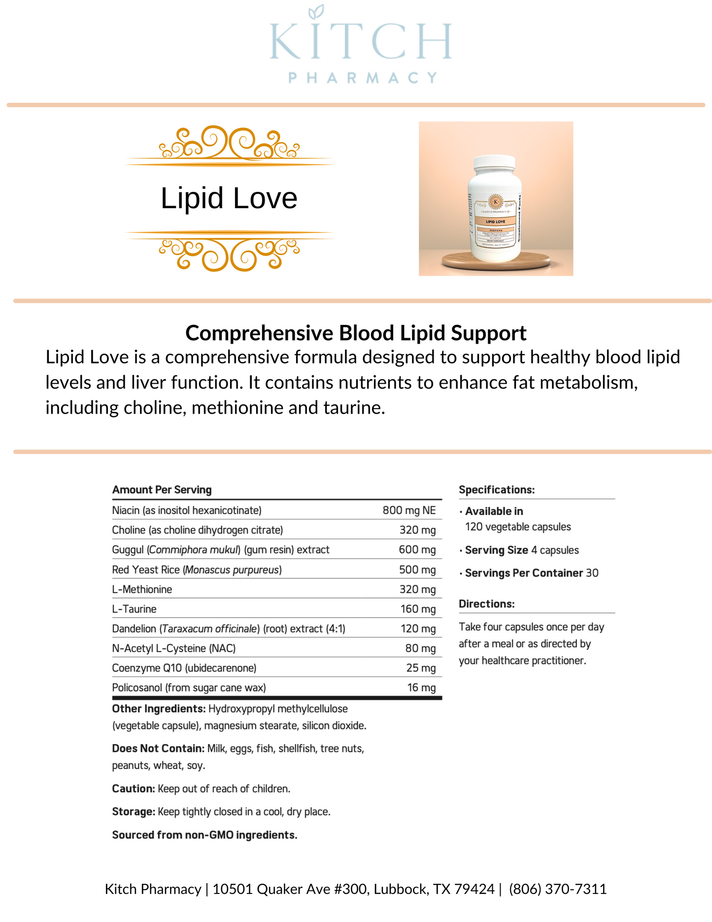 LIPID LOVE (Blood Lipid and Liver Support)