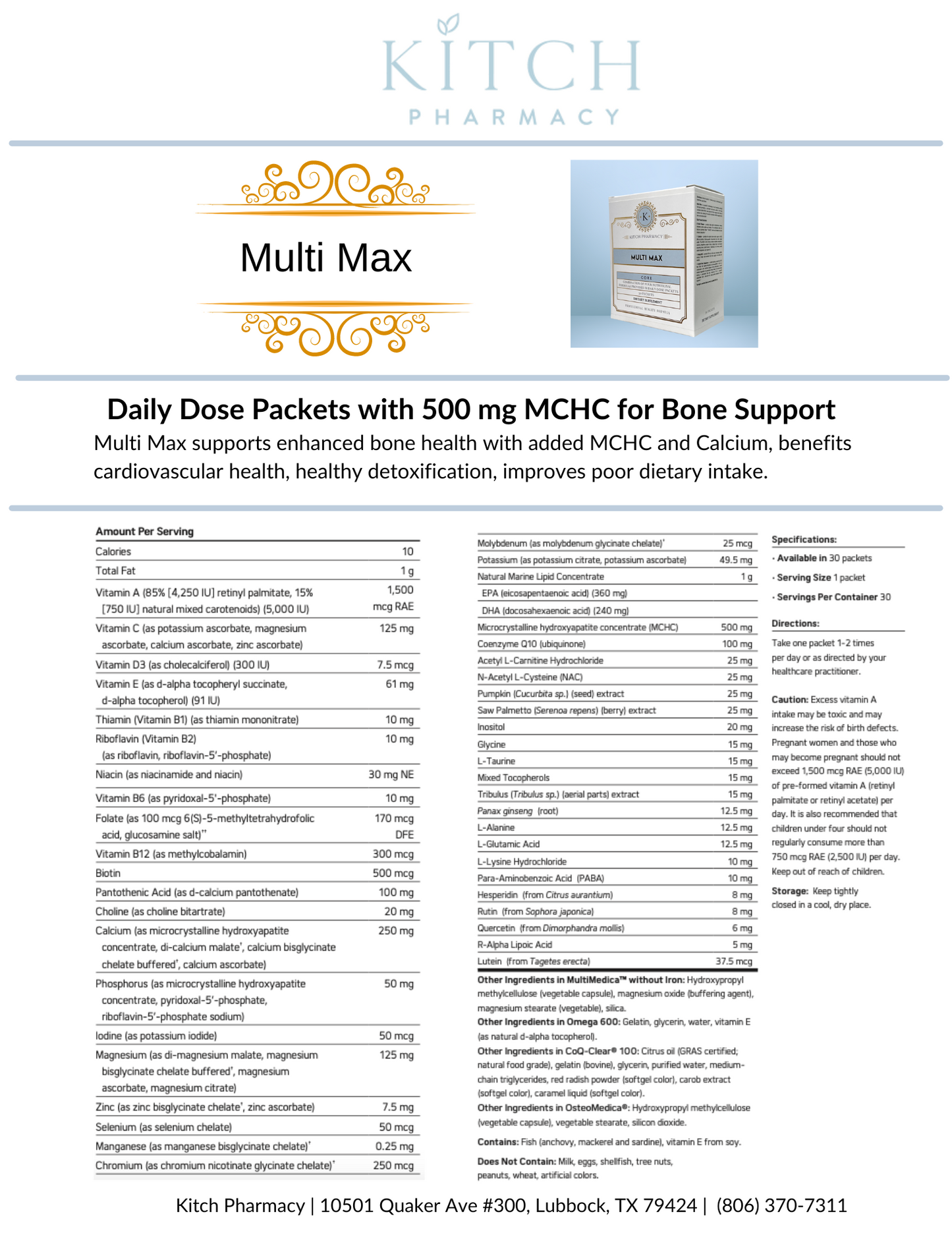 MULTI MAX (Daily Multivitamin Packs)