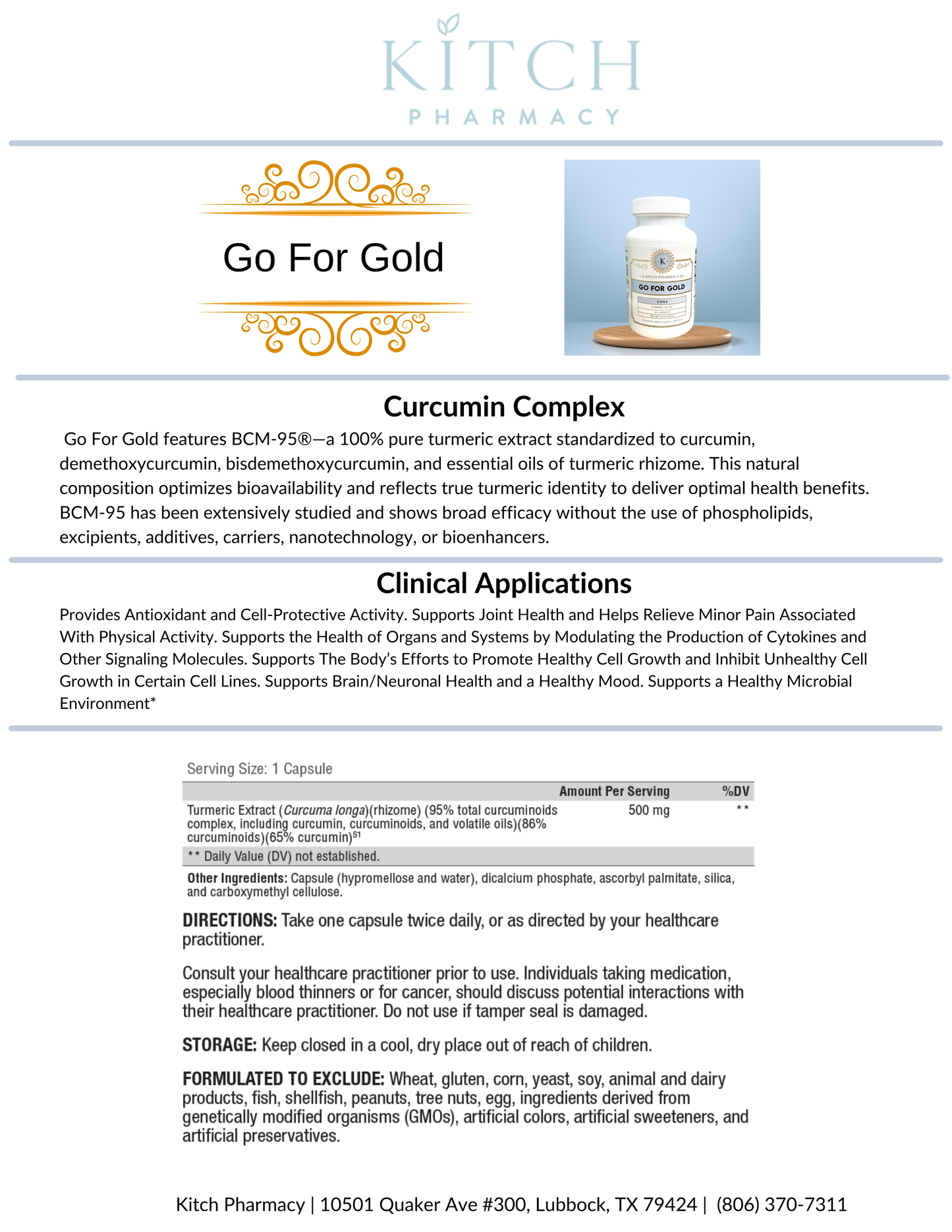 GO FOR GOLD (Joint, Brain, and Cellular Health)