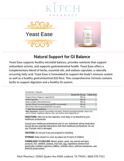 YEAST EASE (Natural Defense Against Unwanted Yeast)