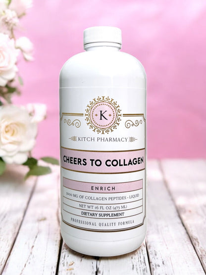 CHEERS TO COLLAGEN LIQUID (Collagen Peptides for Youthful Support) - Kitch Pharmacy