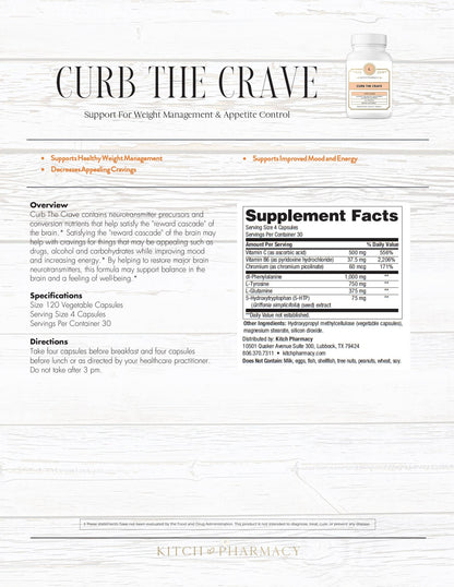 CURB THE CRAVE (Support for Cravings & Mood) - Kitch Pharmacy