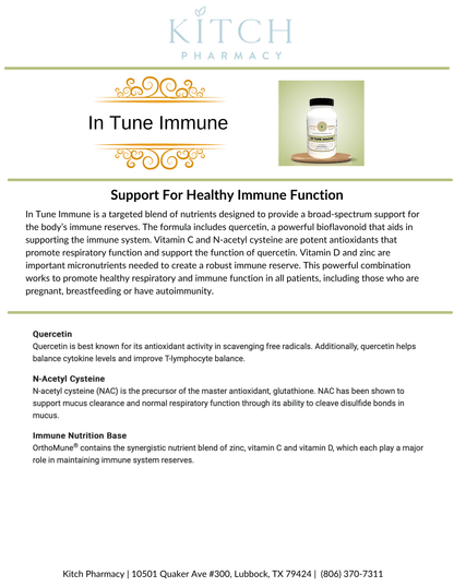 IN TUNE IMMUNE (Broad - Spectrum Immune Support) - Kitch Pharmacy