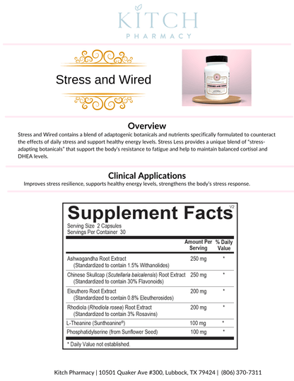 STRESSED AND WIRED (Natural Stress Relief) - Kitch Pharmacy