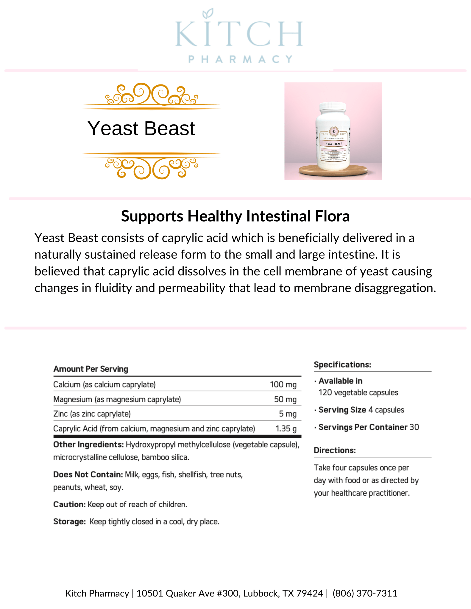 YEAST BEAST (Your Digestive Health Ally) - Kitch Pharmacy